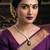 Purple rhodium-plated agate stone necklace set with earrings