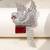 Rhodium plated ruby red stone bird motif brooch