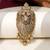 Gold plated purple stone lion head brooch