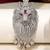 Silver plated purple stone lion head brooch