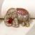 Gold plated red stone royal elephant brooch