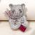Silver plated purple stone bear motif brooch