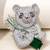 Silver plated emerald green stone bear motif brooch
