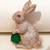 Gold plated emerald green stone rabbit motif brooch