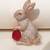 Gold plated ruby red stone rabbit motif brooch