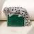 Silver plated green stone crouching leopard brooch