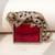 Gold plated ruby red stone crouching leopard brooch