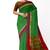 Leaf green checked saree with wine border