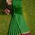 Leaf green checked saree with wine border