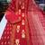 Women's Cotton Printed Kurta Pant with Dupatta -RED