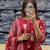 Women's Cotton Printed Kurta Pant with Dupatta -RED