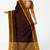 coffee brown checked cotton blend saree with mustard border