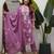 Women's Cotton Embroidered Kurta Pant with Dupatta -Onion Pink