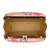 Beige based floral and bird printed clutch bag for women with detachable chain strap