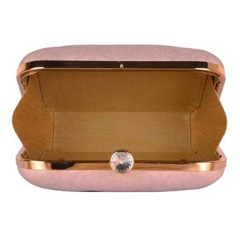 Pink & blue royal elephant box clutch purse with detachable strap chain 3