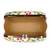 Light green floral printed clutch bag for women with detachable strap