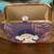 The portrait of indian women printed clutch bag for women with detachable strap
