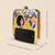 Orange girl printed clutch bag for women with detachable strap