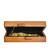 Woman brown & multicoloured printed wooden clutch bag for women with detachable strap