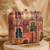 Mughal doors printed clutch bag for women with detachable sling