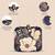 Black & off white floral printed sling clutch bag for women