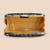 Navy blue & peach-coloured floral printed clutch bag for women