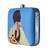 Women multicoloured printed box clutch for women with detachable strap