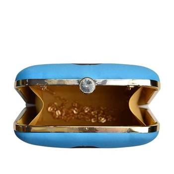Women multicoloured printed box clutch for women with detachable strap 3