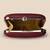 Burgundy & black printed box clutch bag for women with detachable strap
