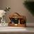 Pink  brown printed box clutch bag for women with detachable strap