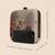 Womens birds floral printed clutch bag with detachable metal chain strap
