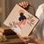 Bun woman printed suitcase style box clutch bag for women with detachable strap