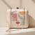 Line art portrait printed clutch bag for women with detachable strap