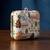 Graphic printed box clutchbag for women with detachable strap