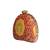 Maroon durga printed d-shape clutch for women with detachable chain starp