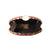 Maroon durga printed d-shape clutch for women with detachable chain starp