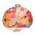 Multicolor floral printed box clutch bag for women with detachable strap
