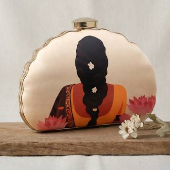 Printed box clutchbag for women with detachable strap 2