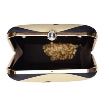 Women with tiger portarit printed box clutch bag for women with detachable strap 3
