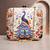 Peacock printed clutch bag for women with detachable chain strap