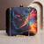 Printed box clutch bag for women with detachable strap