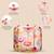 Printed box clutch bag for women with detachable strap