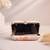 Graphic printed box clutch bag for women with detachable strap