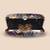Multicolor abstract printed box clutch bag with detachable strap chain