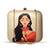 Printed box clutch bag for women with detachable strap