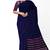 royal navy striped cotton blend saree
