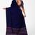 royal navy striped cotton blend saree