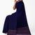 royal navy striped cotton blend saree