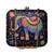 Printed box clutch bag for women with detachable strap