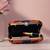 Multicolor radharani with krishna portrait printed square box clutch